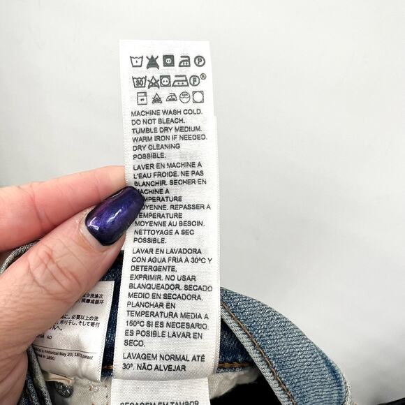 Levi's Womens Ribcage Straight Jeans 25x32 0 Blue Ringing Bells 79078-0017 NWT - Picture 14 of 16